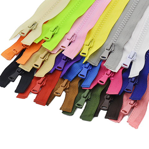 3pcs 5# 30/40/55/60/70/80/90 cm Resin Zipper Open-End Auto Lock ECO Plastic Zippers for Sewing Clothing ► Photo 1/5