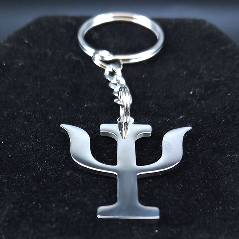 PSI Stainless Steel Keychain Greek Letter Jewery Psychology Symbol Kettings Gift Llaveros Para Mujer ► Photo 1/5