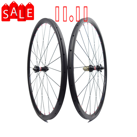 700C Disc Brake carbon Wheels 30mm 38mm 50mm 60mm 88mm Road Bike Clincher Tubular with stright pull novatec d411sb d412sb ► Photo 1/3