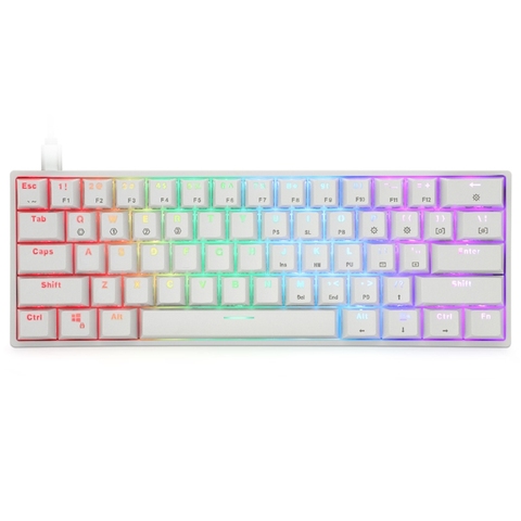 SK61 Portable 60% Mechanical Keyboard Gateron optical Switches Backlit Hot swap Q9QC ► Photo 1/6