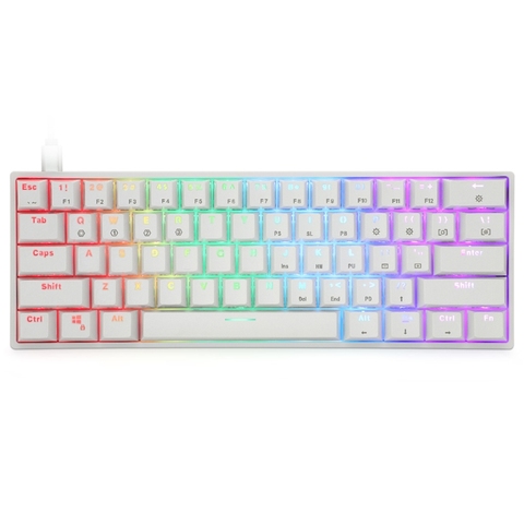 SK61 Portable 60% Mechanical Keyboard Gateron optical Switches Backlit Hot swap Q9QC ► Photo 1/6