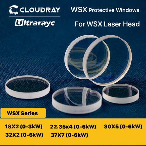 Ultrarayc WSX Protective Windows 18*2/30*5/37*7 Protective Lens 0-6kW Optical Lens for WSX Laser Head ND18 MN15 NC12 NC30 NC60 ► Photo 1/5