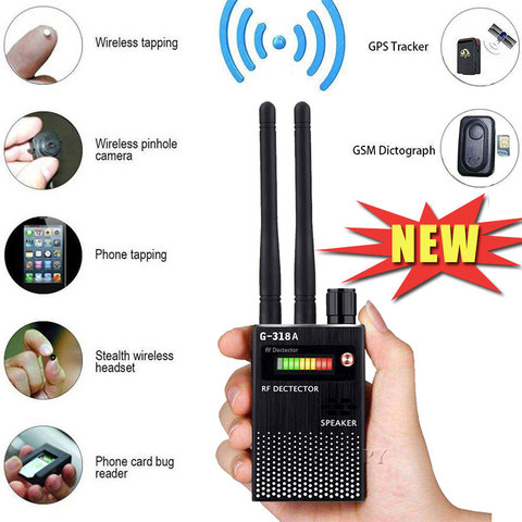 2.4G Wifi RF Signal Finder Anti Candid Camera Detector Spy Hidden Cam Audio Bug GPS Tracke GSM Wireless Device Scanner Black ► Photo 1/6