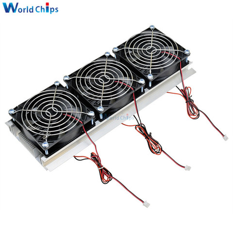 180W Semiconductor Trinuclear Thermoelectric Peltier Refrigeration Air Cooling System Kit Cooler 3xFan for Small Space Cooling ► Photo 1/6