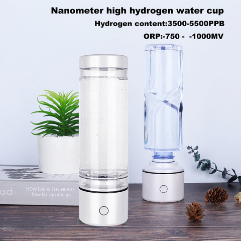 H2 Nano Alkaline Generator ORP Drink Water Bottle Electrolysis Ionizer Pure Hydrogen Gas Ventilator IHOOOH Anti Aging Products ► Photo 1/6
