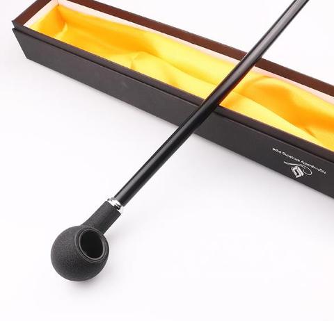 New 1pcs Smoking Pipe Long Black Churchwarden Tobacco Pipe Filter Accessories Gadget for Men 40cm With Pipe Tools Gift Box ► Photo 1/5