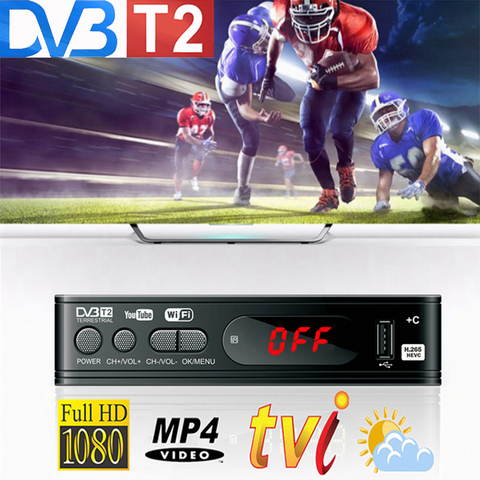 1080P Receiver Satellite Decoder TV Box Tuner DVB T2 USB2.0 For