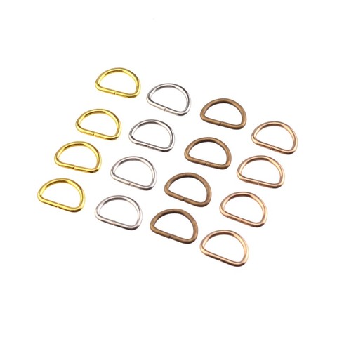 Free Shipping 50Pcs Unwelded Leather Bags Metal Crafts D Rings 10x13.5mm(Inside :7x10.5mm) Connect Buckle ► Photo 1/6