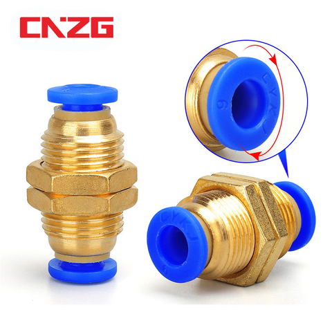 Air Pneumatic Quick Fitting Tubes Connectors Straight 8mm 6mm 4mm 10mm 12mm OD Hose Tube One Touch Push Into Gas Connector ► Photo 1/6