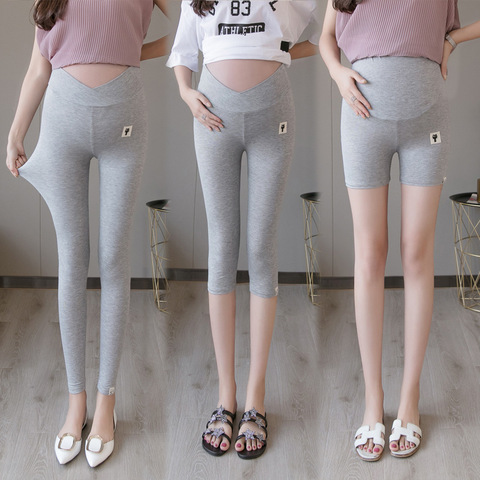 Spring Summer New Cat Maternity Leggings Pants Pregnant Pants Underpants Thin Soft Shorts Maternity Clothes For Pregnant Women ► Photo 1/6