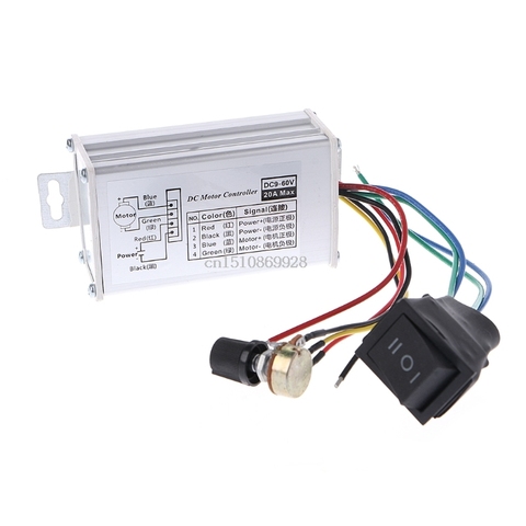 DC 12V 24V 36V 48V SoftStart Reversible Motor Speed Control PWM Controller PWM ► Photo 1/6