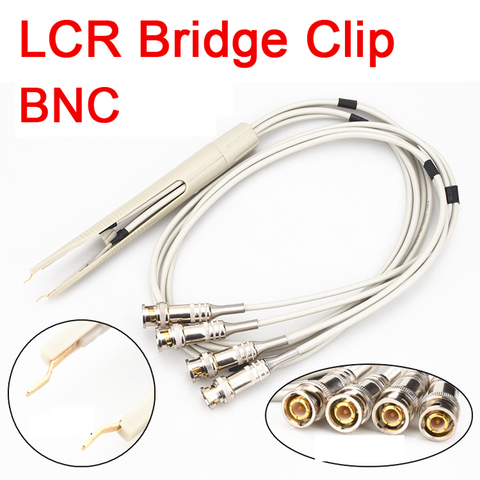 Universal SMD bridge test Clip cable / LCR SMD Tweezer wire / Terminal Test Line BNC  for ESR LCR Meter Inductance Capacitance ► Photo 1/2