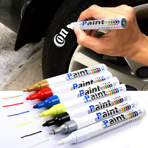 Paint Cleaner Car Wheel Tire Oily Painting Pen Auto Rubber Tyre Polishes Metal Permanent Marker Graffiti Touch Scratch Wet Wax ► Photo 1/6