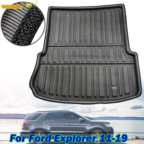 For Ford Explorer 2011 - 2022 Rear Cargo Liner Boot Mat Trunk Tray Floor Carpet Waterproof 2012 2013 2014 2015 2016 2017 2022 ► Photo 1/6