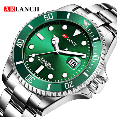 High Quality ARLANCH Mens Quartz Watches Stainless Steel Watch Luminous Calendar Waterproof Watch Relogio Masculino ► Photo 1/6