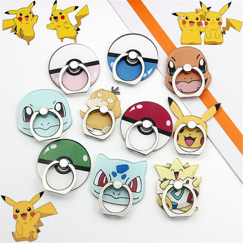 Pokemon Cartoon Anime Character  Creative Mobile Phone Ring Stand Various Styles Portable Suitable for Home Outdoor Activities ► Photo 1/6