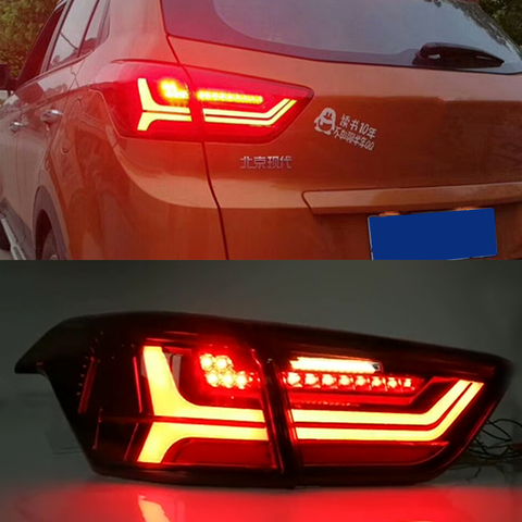 Car Flashing 2Pcs For Hyundai creta ix25 2014 2015 2016 2017 Tail Lights Assembly Turn Signal Brake Reverse Lamp Kit Lights Rear ► Photo 1/6