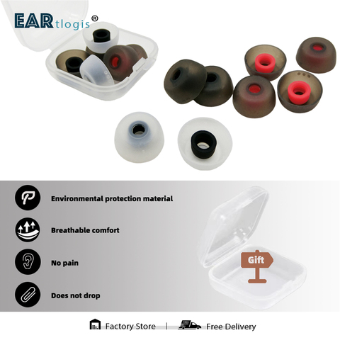 TWS-joy Replacement Silicone Earbuds for Jabra Elite/ Active/ Evolve 65t, Elite 75t/ Sport, Creative Outlier Air/ Gold ► Photo 1/6