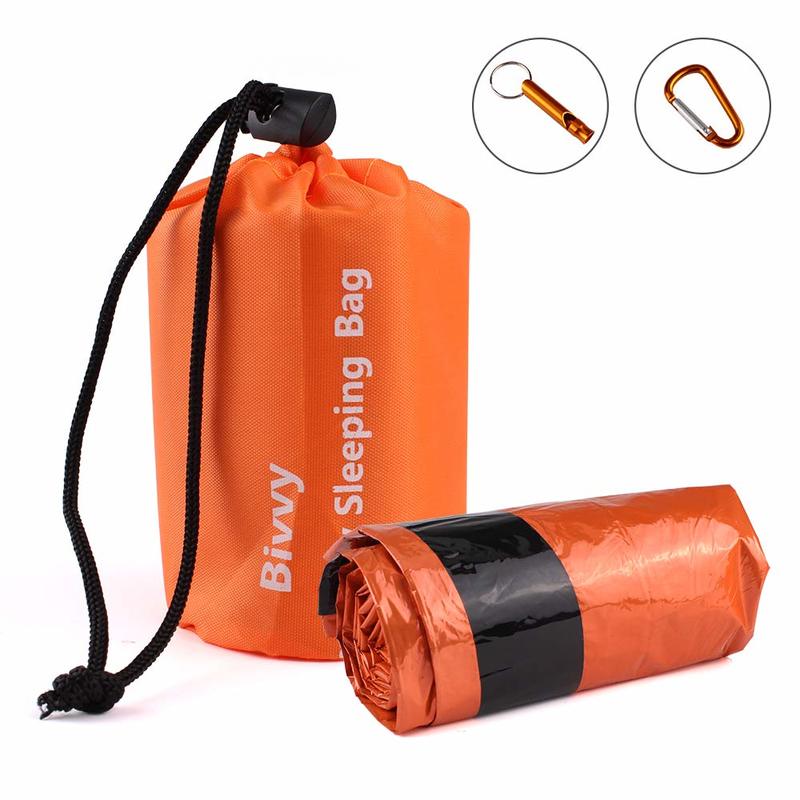 Camping Thermal Sleeping Bag Emergency Outdoor Survival Hiking Blanket Gear Kit 
