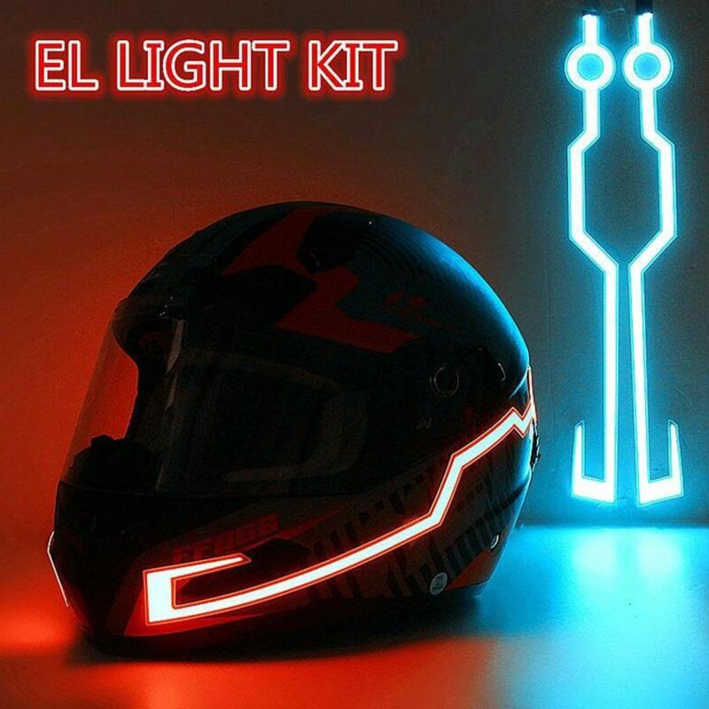 Motorcycle Helmet Light Kit Helmets Night Riding Signal Flashing Lights Bar New