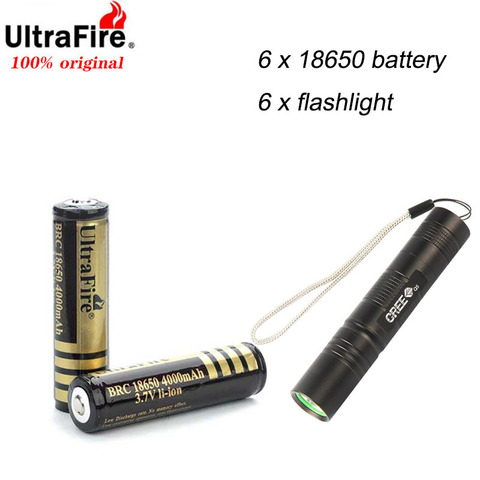 2/4/6pcs/lot 18650 batteries High Quality 18650 4000mAh 3.7V PCB Protected Rechargeable Li ion Batteries ► Photo 1/6