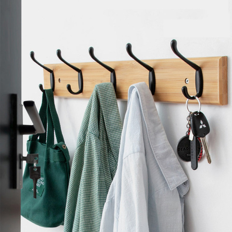 Nordic Solid Brass Coat Hat Hangers Hook Key Holder Storage Rack Home Wall Decor