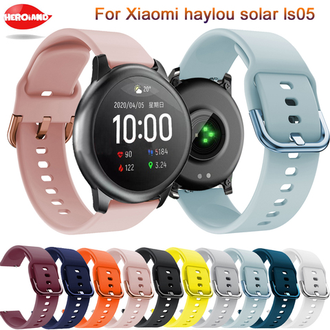 Soft silicone 22mm Watchband strap For Xiaomi Haylou solar ls05 original Smart Wristband Bracelet For Xiaomi Haylou Solar Correa ► Photo 1/6