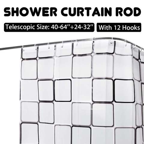 Expandable Curved Shower Curtain Rod, Curved Shower Curtain Rod Parts