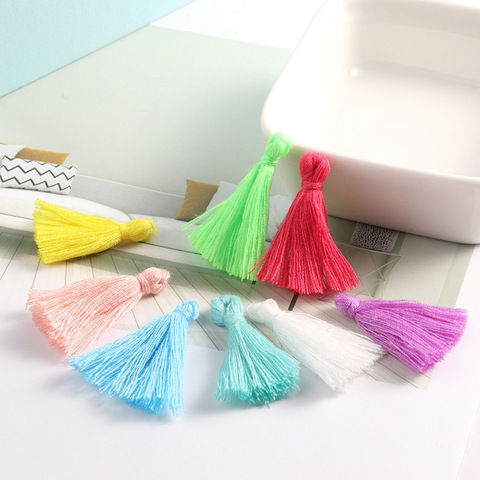 50pcs 3cm Mini Cotton Thread Fabric Tassel DIY Pendant Jewelry Bracelet Key Making Fringe Trim Craft Tassels Sewing Accessories ► Photo 1/5