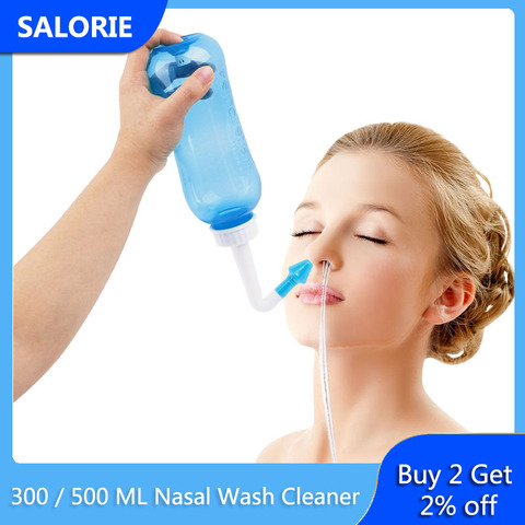 300ml/500ml Nose Wash Bottle Neti Pot Nasal Rinse Allergies Relief