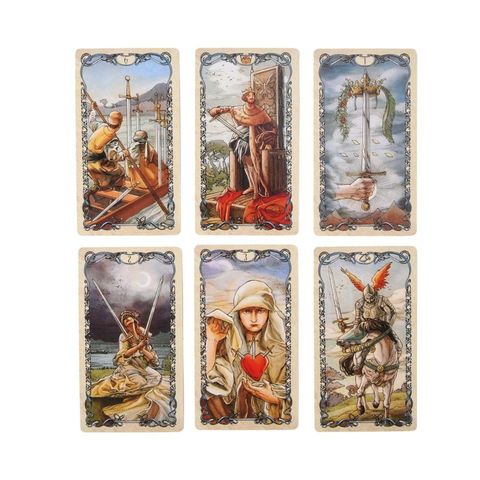 78pcs English Tarots Mucha Cards Deck Fate Divination Oracle Card Funny Family Board Game Party Game Playing Card ► Photo 1/6