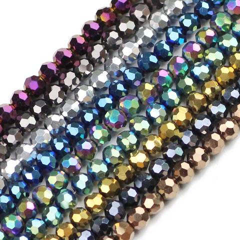 100pcs Crystal Rondelle Austria Faceted Loose Spacer Stone Beads