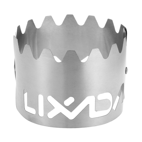 Lixada Portable Outdoor 2-in-1 Ultralight Titanium Alcohol Stove Rack Windscreen Camping Hiking Backpacking wind shield ► Photo 1/6