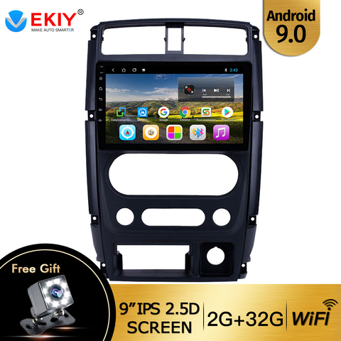 EKIY 9'' IPS Car Radio Android 9.0 Auto Stereo Multimedia for 2007-2012 Suzuki Jimny  GPS Navigation WiFi Car DVD Radio Stero BT ► Photo 1/6