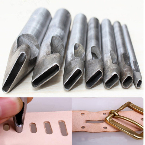2mm 3mm 4mm DIY Drilling Bit Leather Craft Puncher Flat Hole Punch Maker Cutter Chisel Tool Set ► Photo 1/6