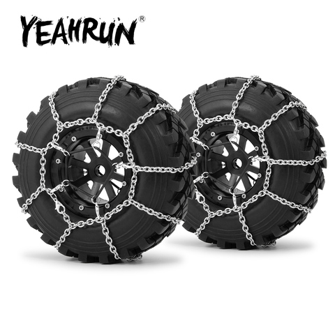 RC Car Universal Metal 2.2 Inch OD 130mm Wheels Tires Anti Skid Snow Chain for 1/10 RC Rock Crawler TRX-4 TRX4 ► Photo 1/6