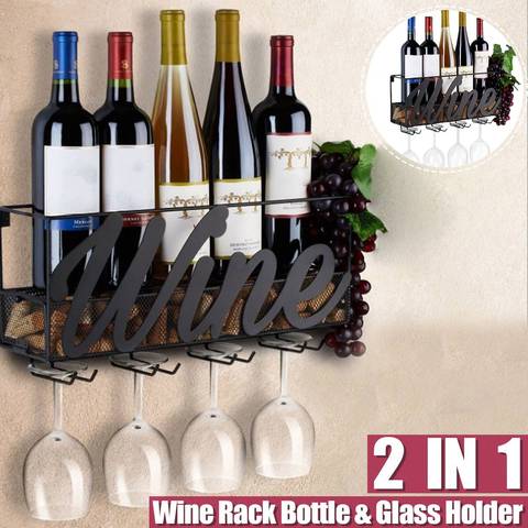 45x13x22cm Wall Mounted Wine, Wall Mounted Wine Glass Storage