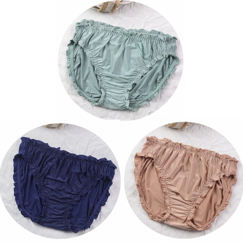 3Pcs/lot Ropa interior femenina Woman Underwears plus size 5XL Ice Silk Modal Cool Soft High elasticity  Women's Panties ► Photo 1/6