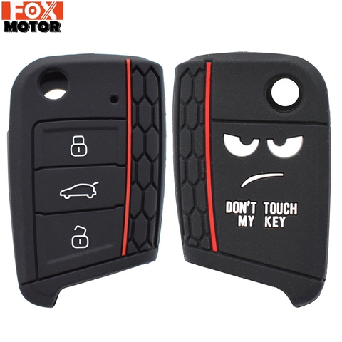 Silicone Key Case Cover For VW Polo Golf 7 Tiguan for Skoda Octavia Kodiaq Karoq for SEAT Ateca Leon Ibiza 2016 2017 2022 ► Photo 1/6