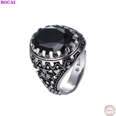BOCAI silver s925 Sterling Silver Ring High-end domineering Charming Man Sterling Silver Jewelry  thai silver rings for men ► Photo 1/6