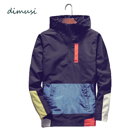 DIMUSI Men's Bomber Jackets Fashion Men Anorak Hip Hop Streetwear Hooded Coats Male Casual Baseball Uniform Jackets Clothing 5XL ► Photo 1/6