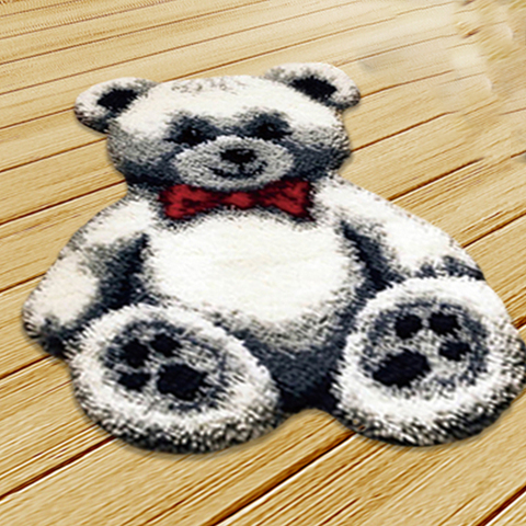 Cartoon Bear DIY Segment Embroidery Material Latch Hook Handcraft Carpet Embroidery Latch Hook Rug Kits doe het zelf Supplies ► Photo 1/6