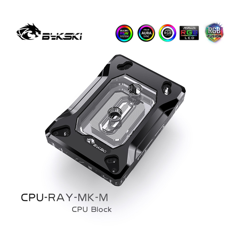 Bykski CPU Block use for AMD RYZEN3000 AM3 AM4 1950X TR4 X399 X570 Motherboard / RYZEN 3000/5000/7000 5V 3PIN A-RGB AURA ► Photo 1/6