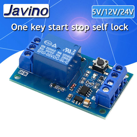 Single key bistable relay module automobile refit switch one key start stop self lock single chip microcomputer control 51 ► Photo 1/6