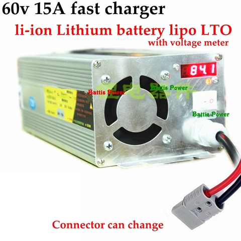 60v 15A fast charger speed charger with led display 16s 67.2v 17s 71.4v for li-ion Lithium battery polymer EV power lto 70v 25s ► Photo 1/6