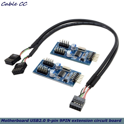 30cm motherboard USB 9Pin interface header connector splitter 1 to 2 1 to 4 extension cable adapter 9-pin USB HUB connector ► Photo 1/5