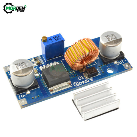 XL4015 DC-DC 4-38V to 1.25-36V 24V 12V 9V 5V 5A Step Down Adjustable Power Supply Module LED Lithium Charger With Heat Sink ► Photo 1/6