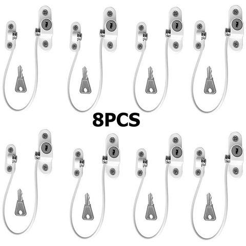 2/8Pcs/Set Window Lock Protection From Children Baby Safety Stainless Steel Door Stopper Refrigerator Locks Infant Security Lock ► Photo 1/6
