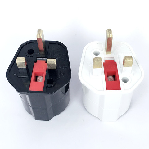 European 2 Pin to UK 3 Pin Plug Adaptor Euro EU  Travel Mains Adapter ► Photo 1/4