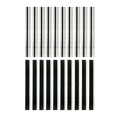 20 Pcs 10 Pairs 40 Pin 1x40 Single Row Male And Female 2.54 Breakable Pin Header PCB JST Connector Strip For Arduino DIY Kit ► Photo 1/6